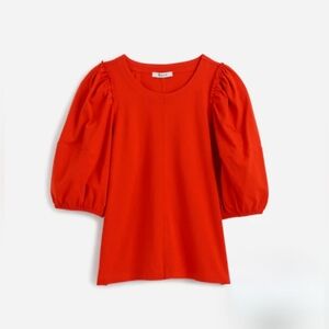 MADEWELL Everyday Puff Sleeve Tee Burnt Orange XL
